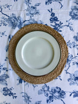Juego De Vajilla Blanco Con Borde Platedo 62 Piezas