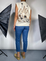 Sweater Bordado Sin Mangas