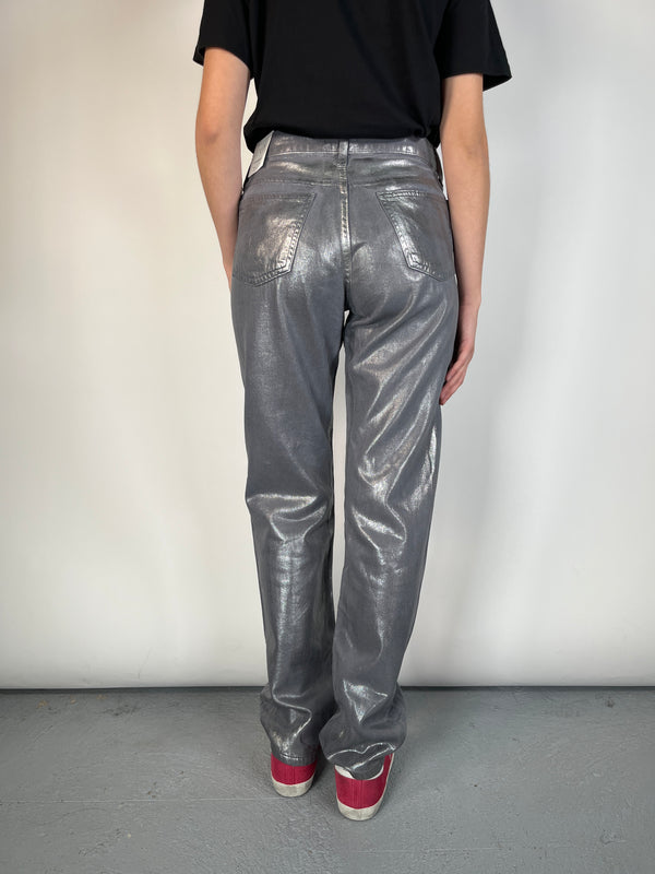 Jeans Gris Metalizado