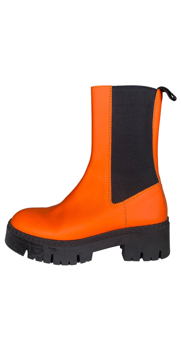 Botas Cuero Naranja