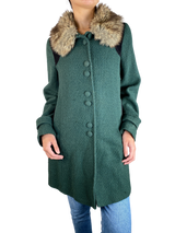 Abrigo Con Pelaje Sintético en Cuello