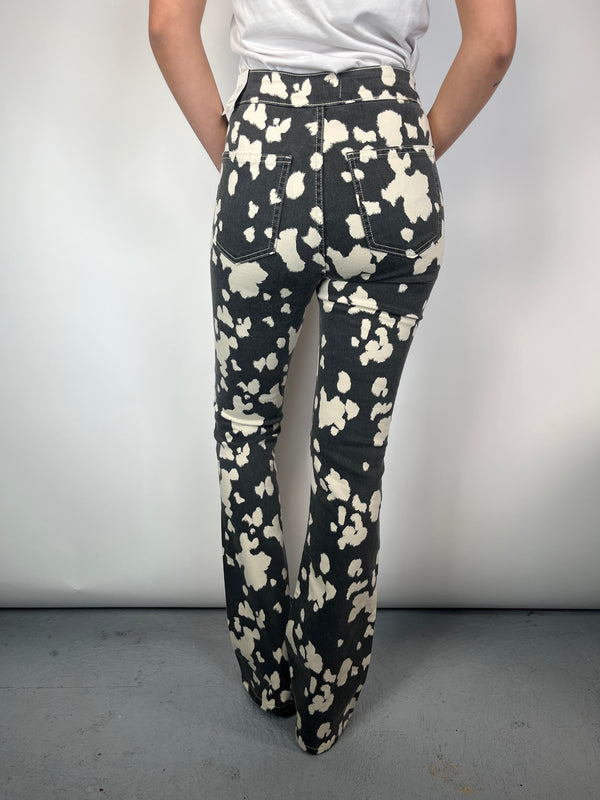 Jeans Gris Estampado