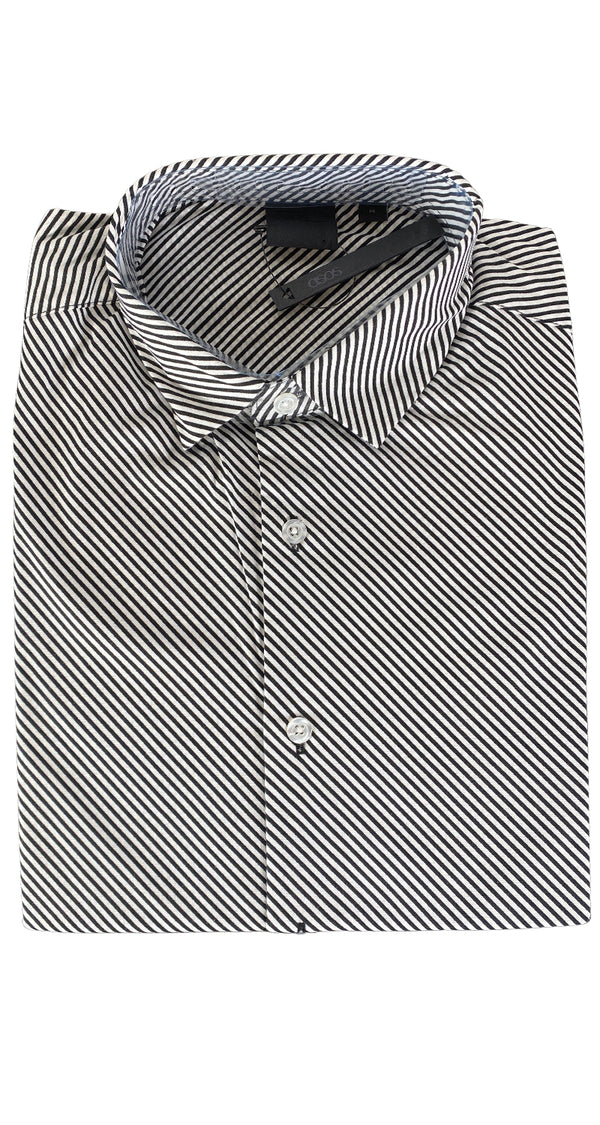 Camisa Party Skinny Diagonal Stripe