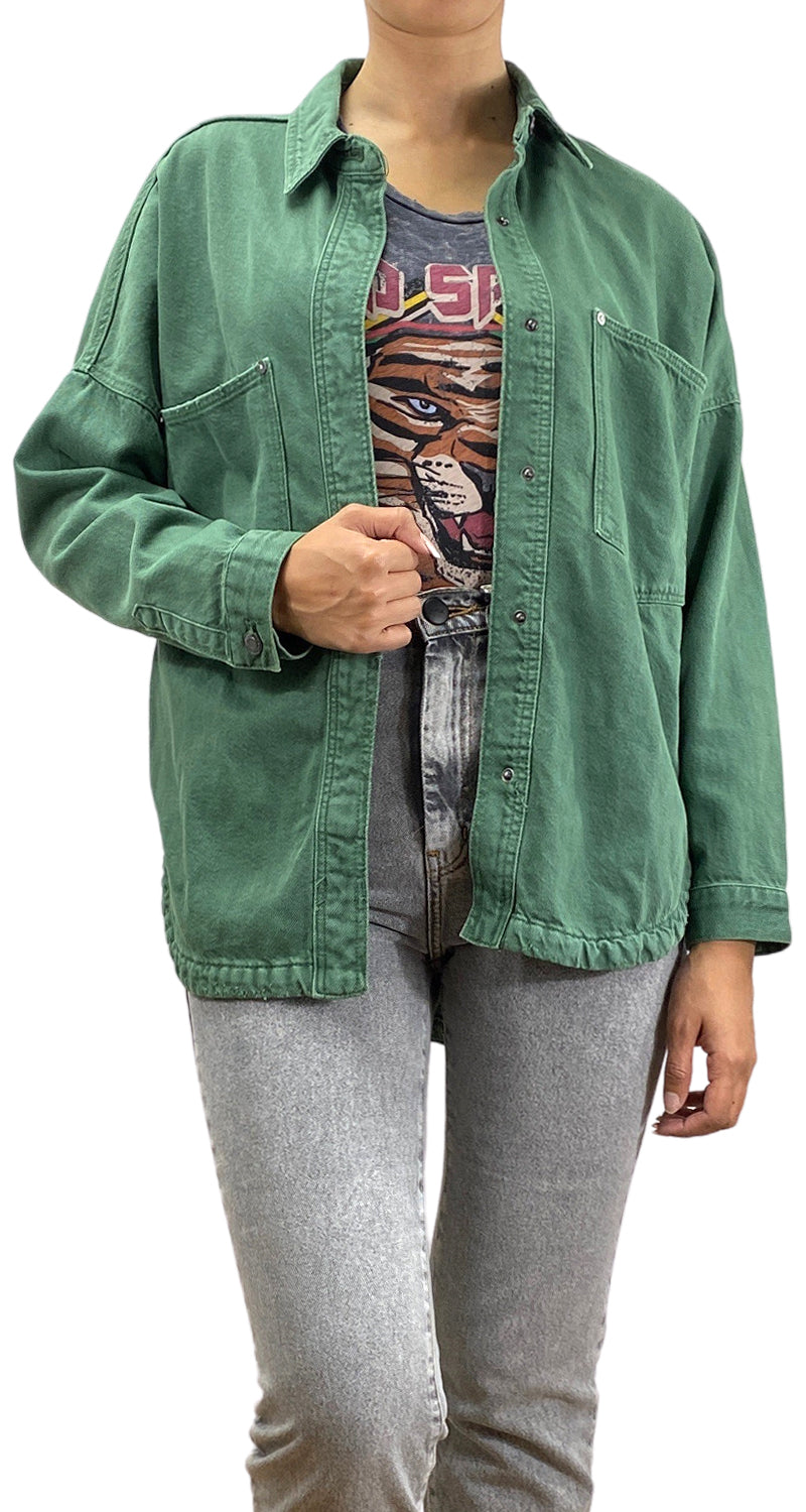 Sobrecamisa Denim Verde