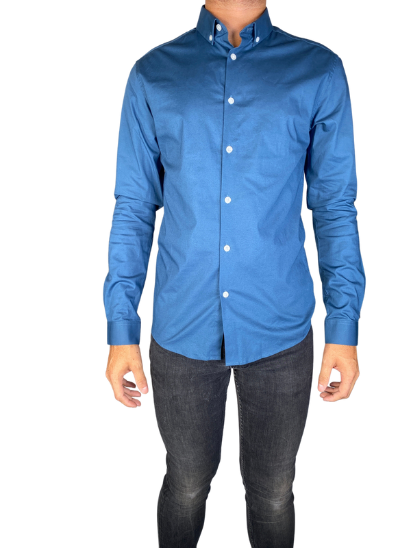 Camisa Azul Botones