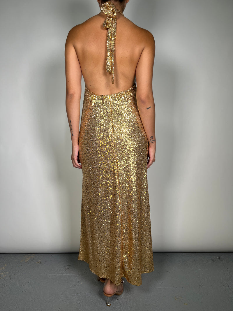 Vestido Lentejuelas Dorado