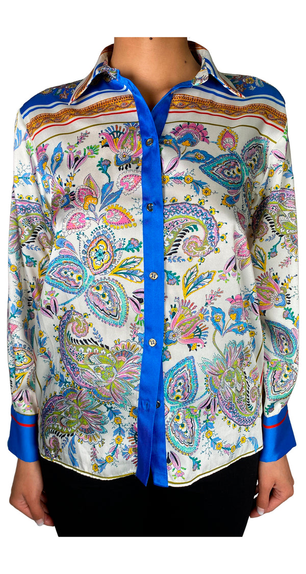 Blusa Manga Larga Flores
