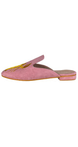 Mules Gamuza Rosa