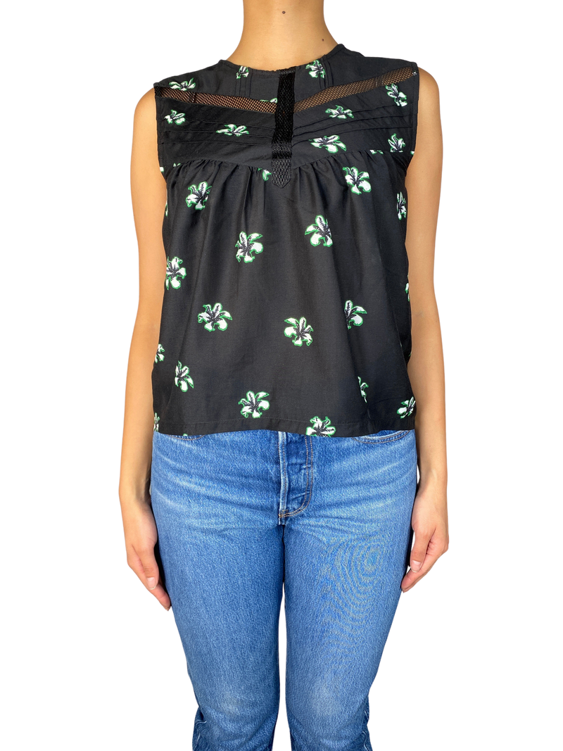 Blusa Negra Floral