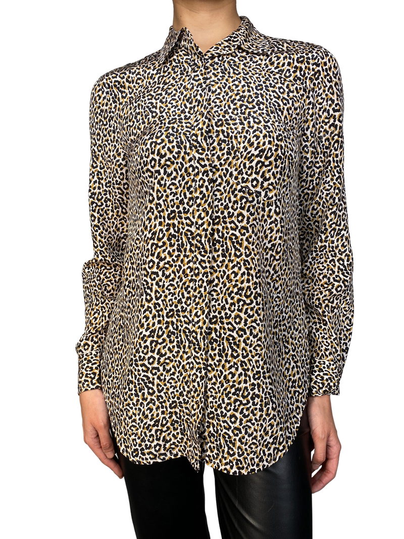 Blusa Seda Leopard