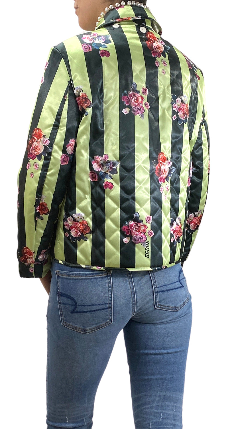 Parka Verde Flores