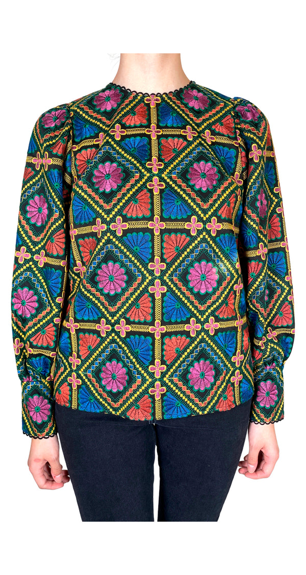 Blusa Bordado Multicolor